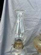 Pair of Glass Oil Lamps