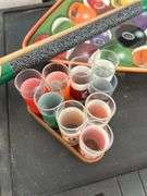 Billiard Pool Set with Shot Glasses, Rack, and Cue Stick