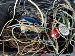 Tote Full of Tools, Electrical Wiring, and More