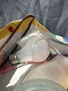 Vintage Lamp Components and Glass Shade