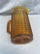 Textured Amber Glass Pitcher