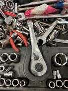 Sockets, Wrenches, and Tools in Carrying Case
