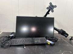 Sceptre Monitor, Keyboard, VIVO Monitor Mount, and Power Supply