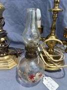 Collection of Table Lamps - Brass Finish, Oil Lamp