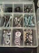 Shimano Hardware Assortment: Nuts, Bolts, and Washers in Organizer Cases