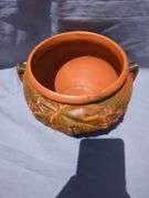 Roseville Pottery Bowl with Leaf and Berry Design