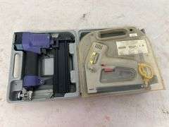 Two Nail/Staple Guns - Pneumatic Nailer and Stanley TRE500 Electric Stapler