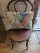 Bentwood Chair with Bird Pillow