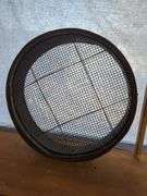 Wooden Wash Washboard and Mesh Sieve