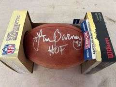 Lem Barney Detroit Lions Signed NFL Football