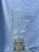 Two Clear Glass Oil Lamps