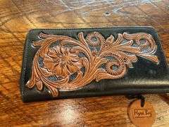 Myra Bag Leather Wallet with Floral Design