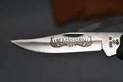 Case XX Blackhorn 3.5 Lock Blade Knife & Curved Hemostatic Locking Forceps With Leather Case,