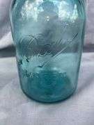Two Blue Ball and Ball Mason Jars