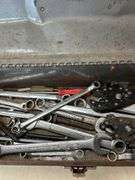 Toolbox with Variety of Hand Tools Including Wrenches and Screwdrivers