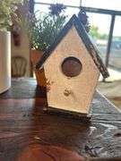 Rustic Wooden Display Riser with Assorted Decorative Items