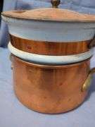 Copper Steamer Pot Set with Brass Handles