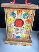 Toy Sewing Machine, Fisher Price Clock, and Bead Toy