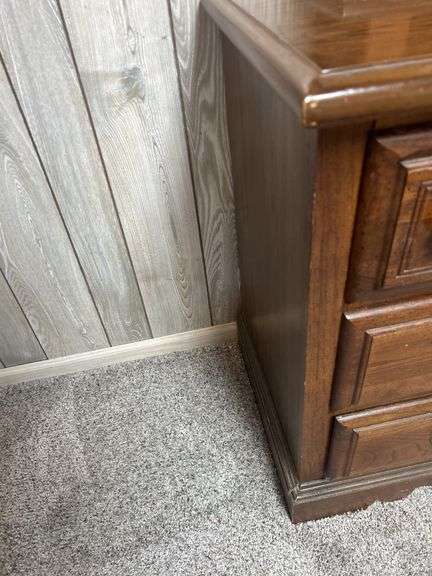 Nine-Drawer Dresser with Mirror and Nightstand
