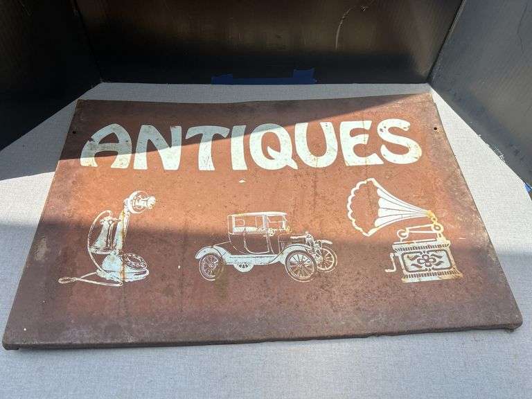 Metal Antiques Advertising Sign image