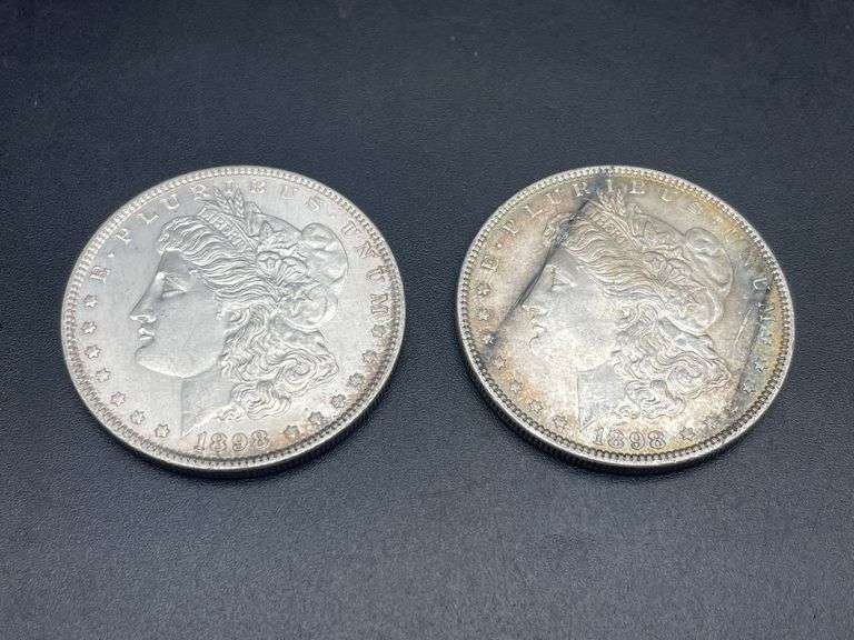 TWO MORGAN SILVER DOLLARS