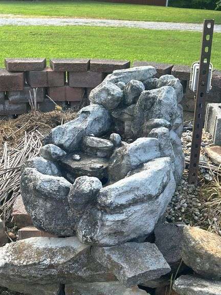 Rock Waterfall Fountain Outdoor Decor