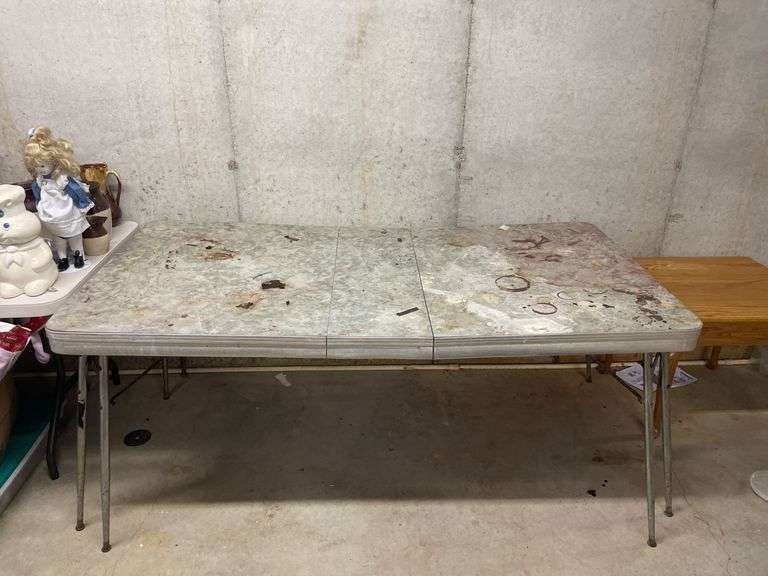 Folding Table with Metal Legs
