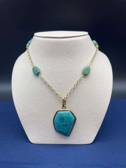 Barse Thailand Turquoise Stone Necklace image