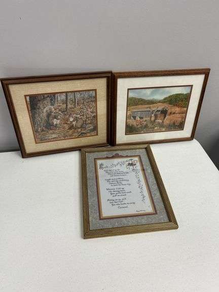 Framed Nature Prints and Poem