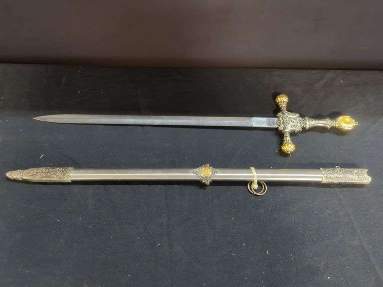 Ornate Decorative Sword with Scabbard