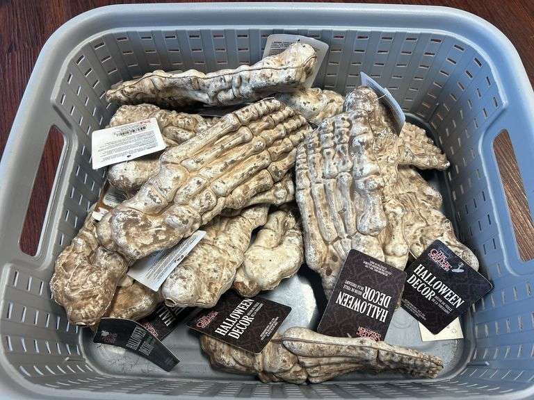 Lot of Halloween Decor Skeleton Hands and Feet