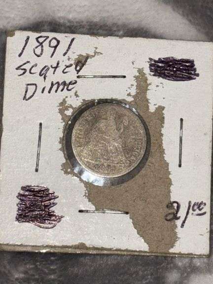 1891 SEATED DIME  IMAGE DIFFICULT TO SEE image