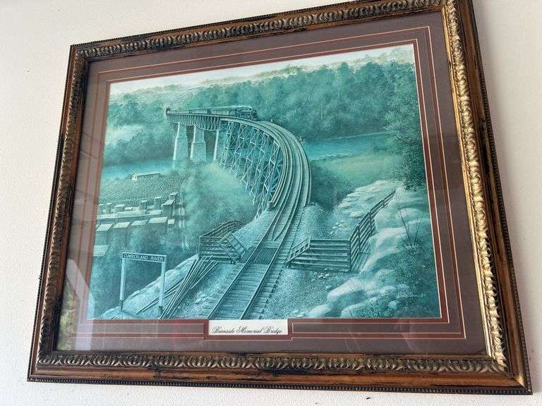 Framed Art Print - Burnside Memorial Bridge and Cumberland River image