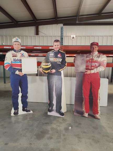 Group of 3 NASCAR Racing Driver Cardboard Cutouts image