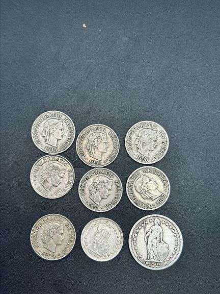 Variety of coins