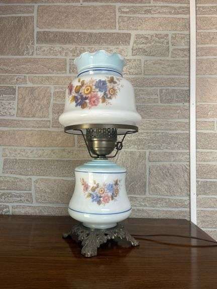 Floral Glass Table Lamp image