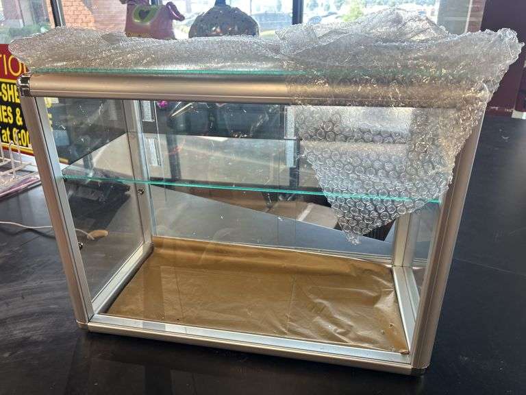 Small Display Case with Glass Shelves