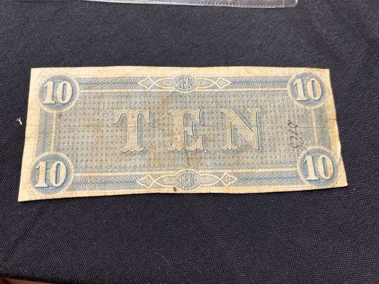 Confederate States of America $10 Note