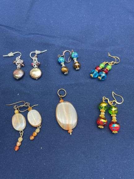 Assorted Handmade Bead and Pearl Earrings image