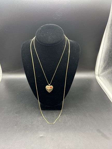 Heart Shaped Gold Tone Locket Necklace image