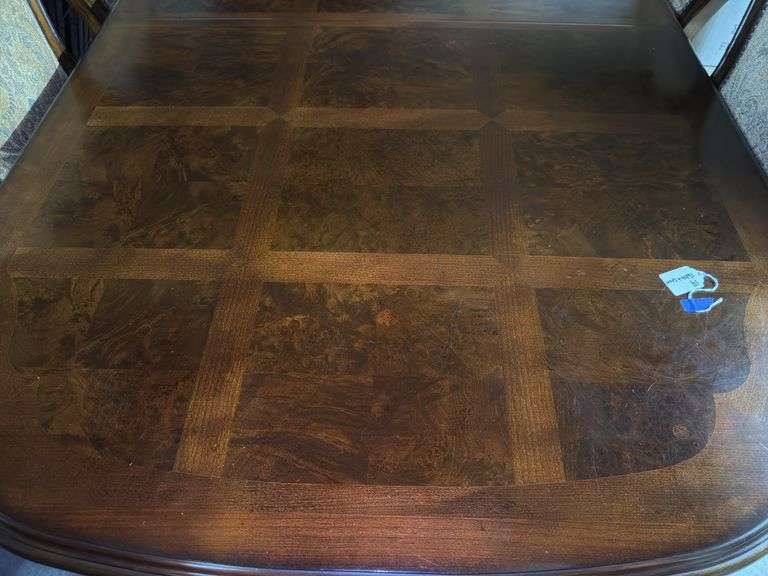 Wood Dining Table with Six Chairs