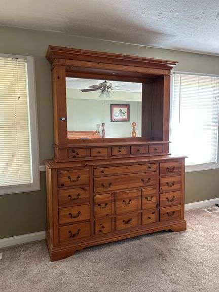 Virginia House Wooden Dresser with Mirror image