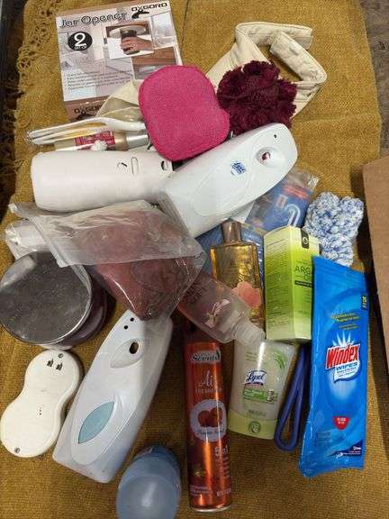 BOX OF CLEANING MISC.  AIRWICK SPRAYERS image