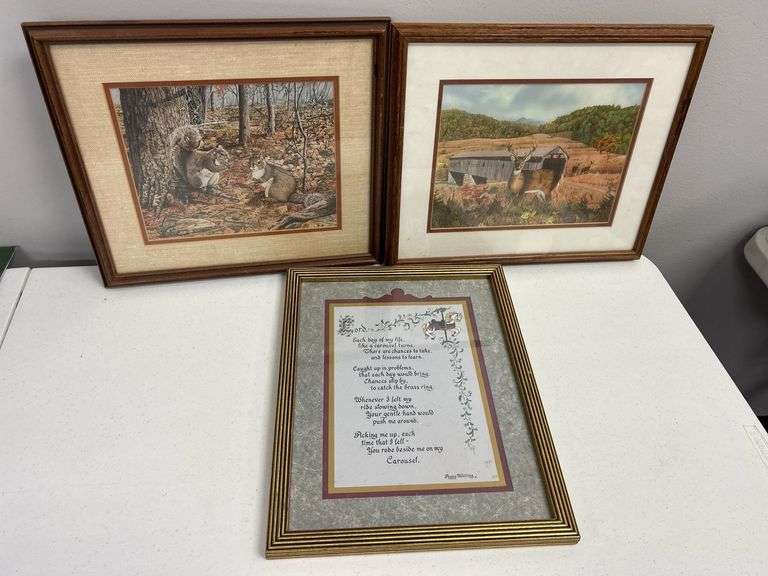 Framed Nature Prints and Poem