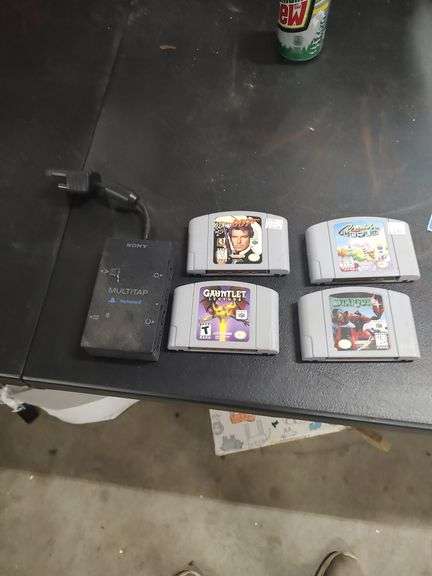 NINTENDO 64 GAMES AND SONY PS2 MULTI TAP image