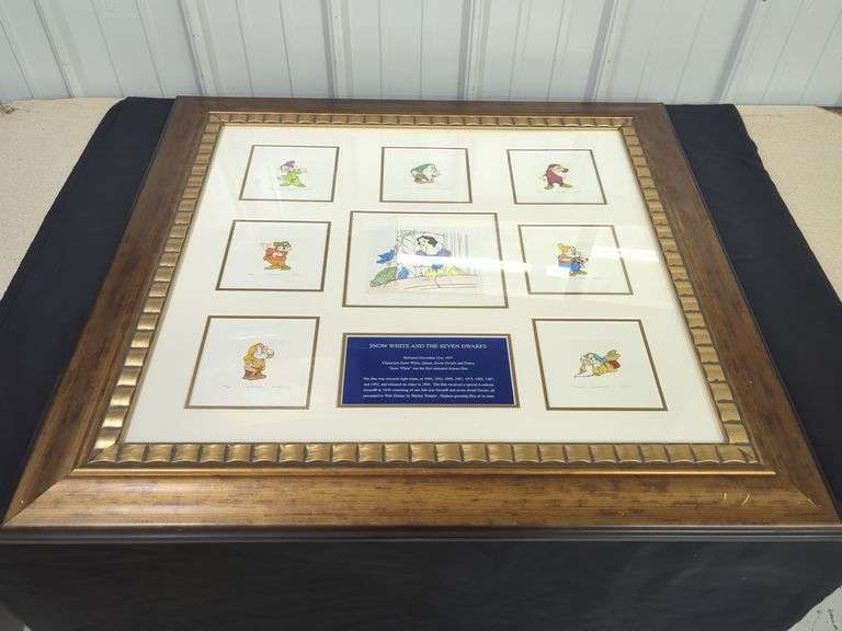 Framed "Snow White and the Seven Dwarfs" Etchings image