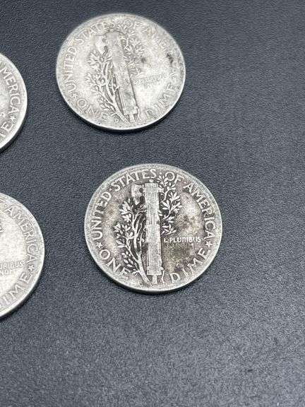 TWELVE MERCURY DIMES
