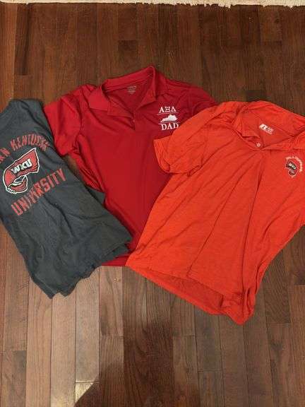 THREE MEN'S XL WESTERN KENTUCKY UNIVERSITY SHIRTS image