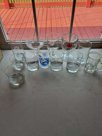 Assorted Collectible Glasses - Fruit of the Loom, Kentucky Wildcats, 1982 World's Fair image