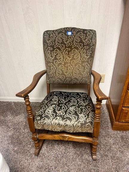 Upholstered Wood Frame Rocking Chair image